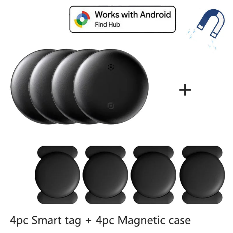 1-4Pcs Anti-Lost Tag Google Find My GPS Tracker Android Finder Compatible with Google Find Hub (Android Only) Key Wallet Finder