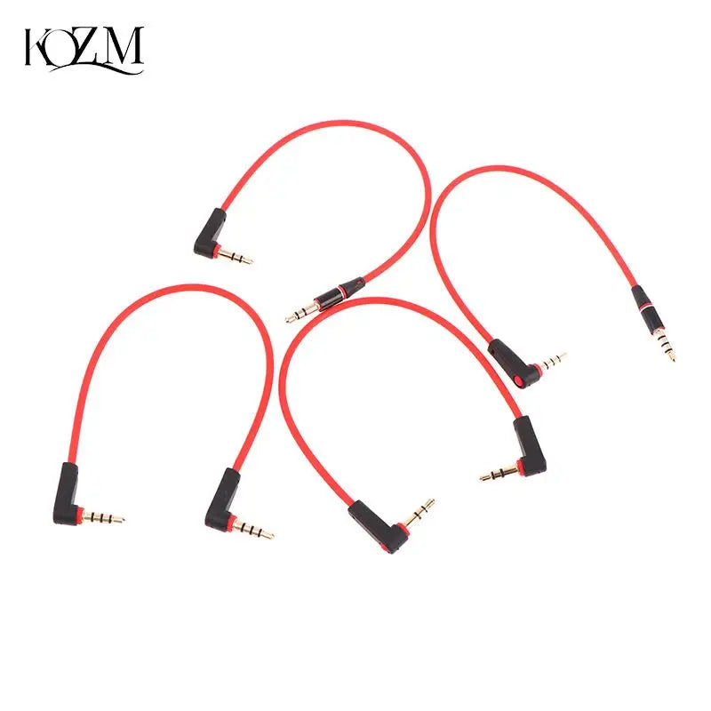 3 Pole Right Angled 3.5mm Male to Male Short AUX Stereo Cable 20cm 30cm Aux Cable Male to Male Stereo Audio Cables Cord