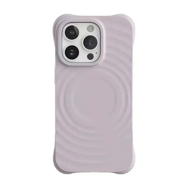 New Liquid Silicone Ripples Magnetic For MagSafe Phone case for iPhone 17 Air 16 15 14 13 Plus 17Pro Max Corrugated Soft Cover
