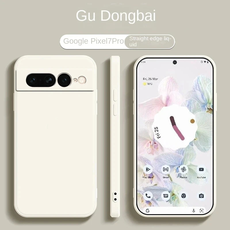 For Google Pixel 8A Case Pixel 10 Pro 7A 9 Cover Liquid Silicone TPU Soft Solid Color For Google Pixel 8 Shockproof Back Cases