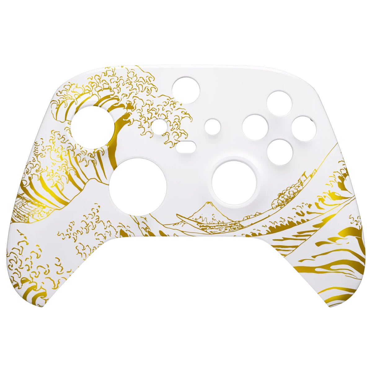 eXtremeRate Soft Touch Pattern Part Faceplate Case for Xbox Series X/S (Xbox Core) Controller - The Great Wave Series