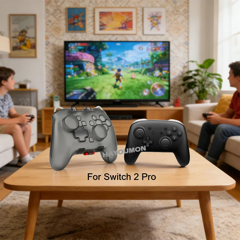 For Switch 2 Scratch & Shock Protection Transparent Protective Case For Switch 2 Pro Controller Hard Protector Cover Accessories