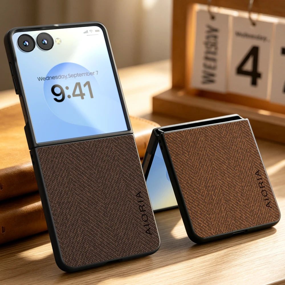 Case for Samsung Galaxy Z Flip 8 Flip8 7 6 5 4 3 Luxury textile Leather soft phone cover for samsung galaxy z flip 8 case capa