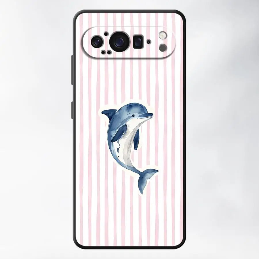 Ocean Striped Case for Google Pixel 10A 6a 7a 6 7 8 Pro 10 9 Pro XL 9a 8a Funda Phone Cover