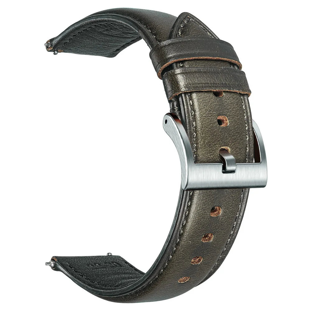 Hemsut Cowhide Leather Watch Bands Quick Release Handmade HORWEEN 100%Genuine Leather Wrist Straps 18mm 19mm 20mm 21mm 22mm