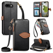 Purse Case for Google Pixel 10 9 Pro XL 10A 9A, Zipper Pocket Phone Protection Cover with Card Slots Holder Wrist Strap Lanyard