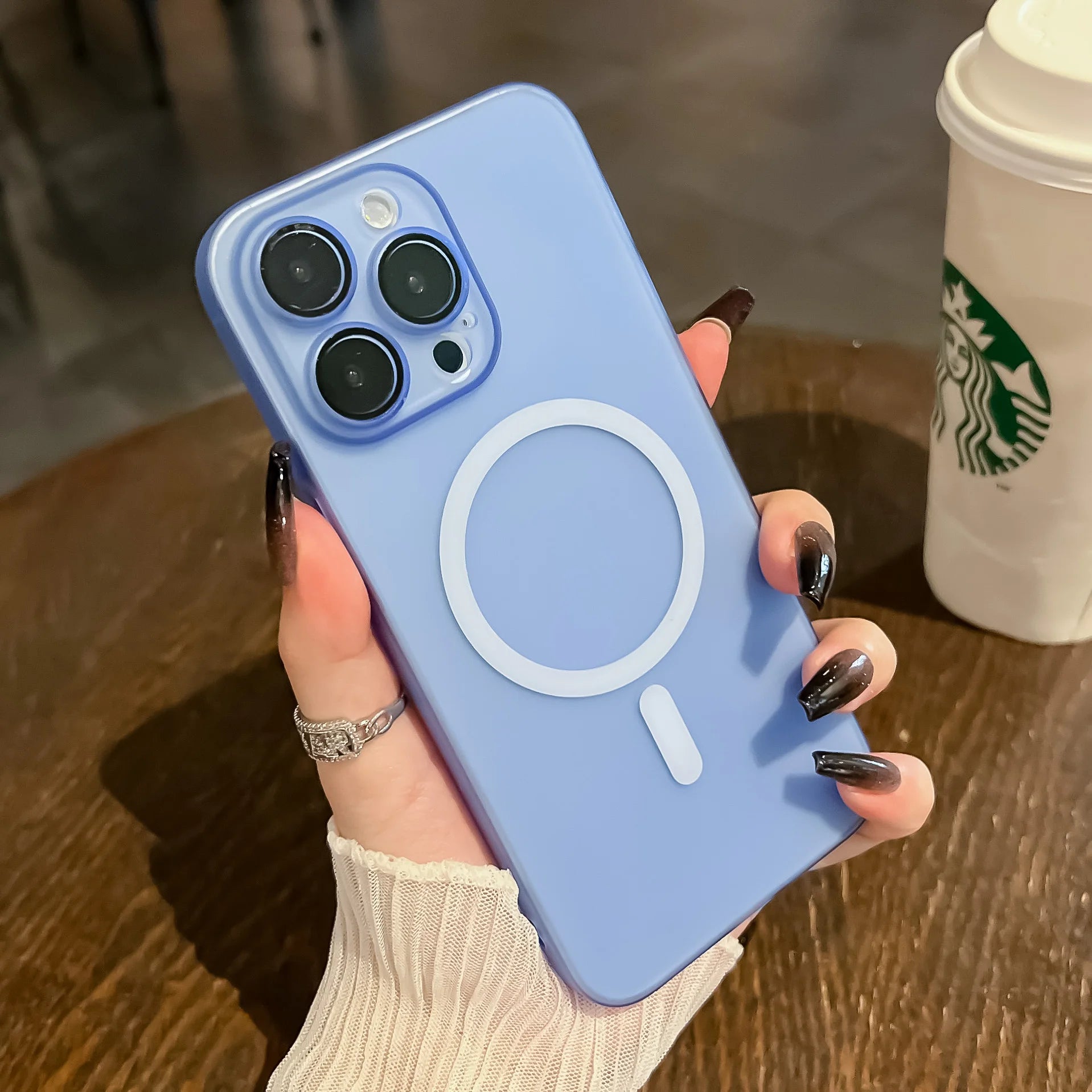 Matte Translucent Skin Touch Ultra Thin Slim PC Case for iPhone 11 12 13 14 15 Pro Max Wireless Charging Magsafe Lens Film Cover