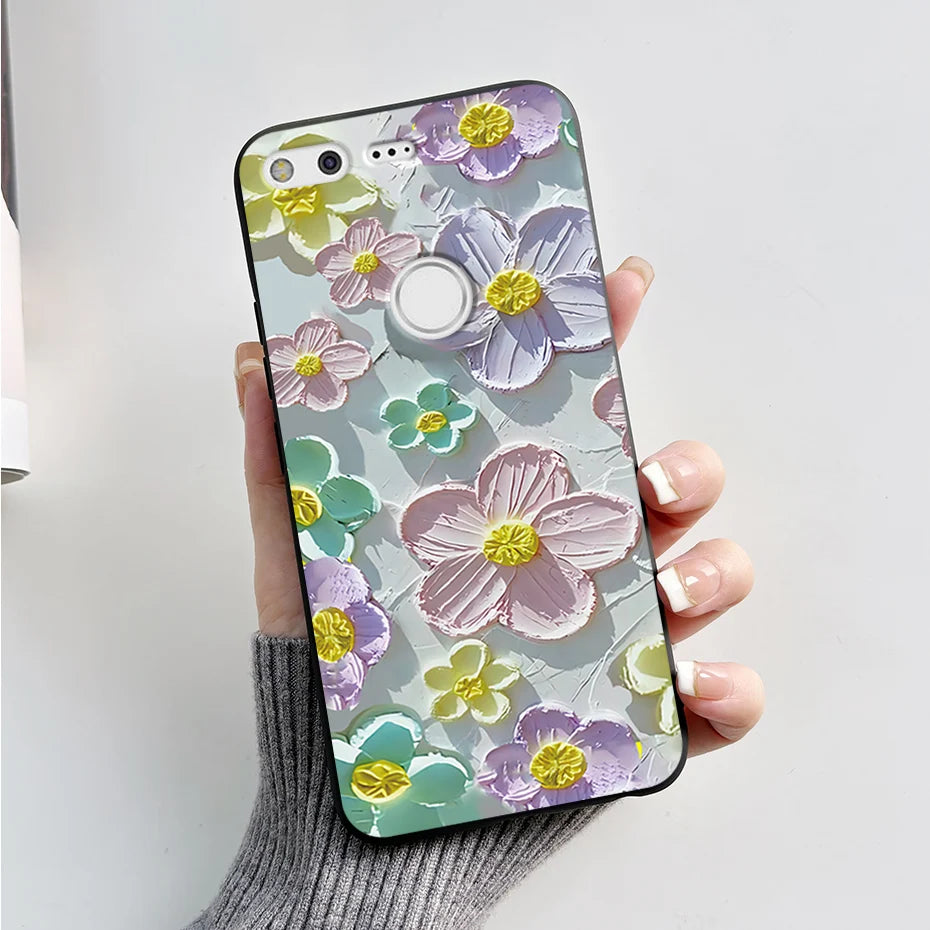 For Google Pixel XL Phone Case Cute Cartoon Soft Silicone Protect Cover Coque For Google Pixel 1 XL Pixel1 1XL Bumper Case Funda