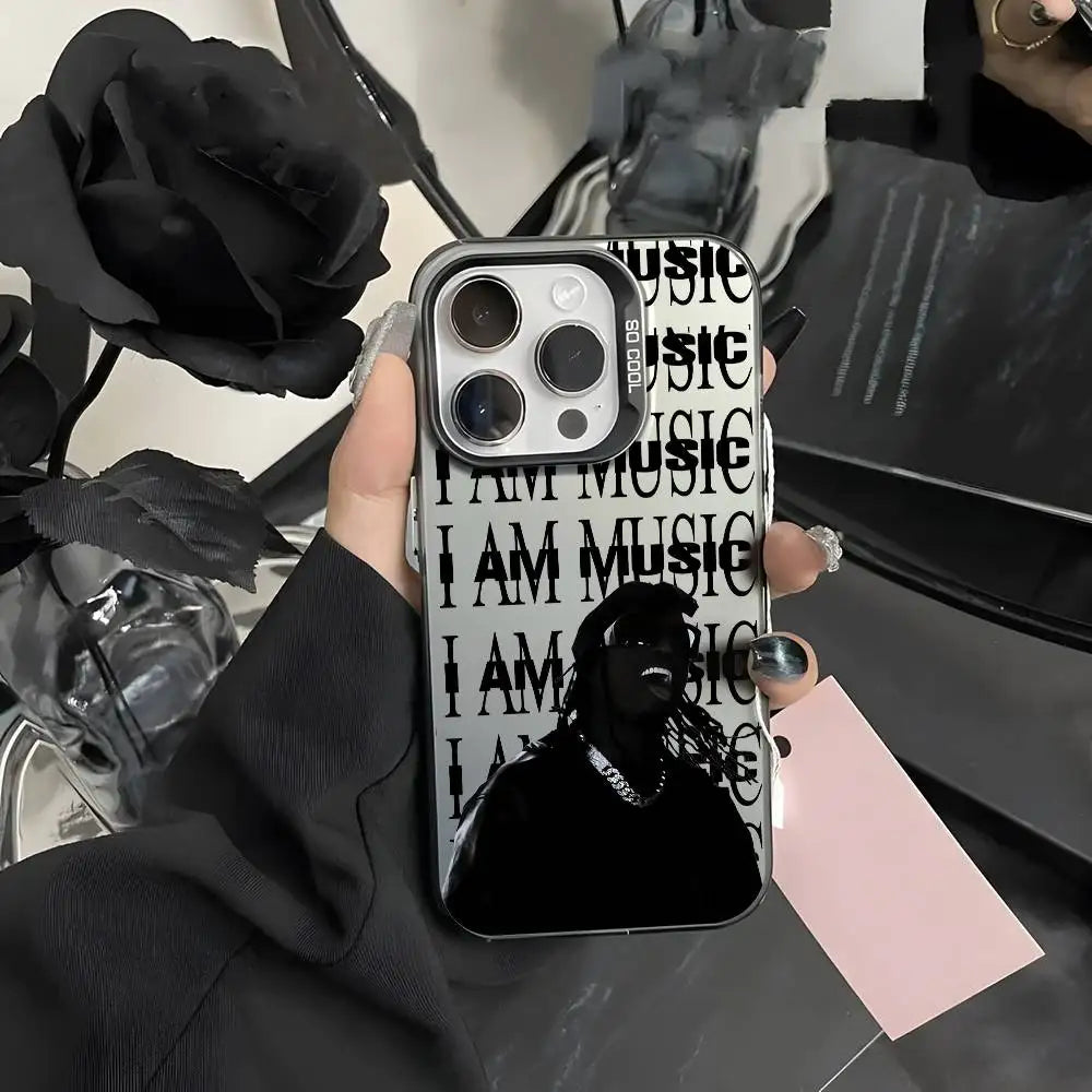 P-playboi Carti I AM MUSIC Phone Case For IPhone 17 16 15 14 13 12 11 Pro Max Air Multicolor Matte Laser Metallic Aurora Funda