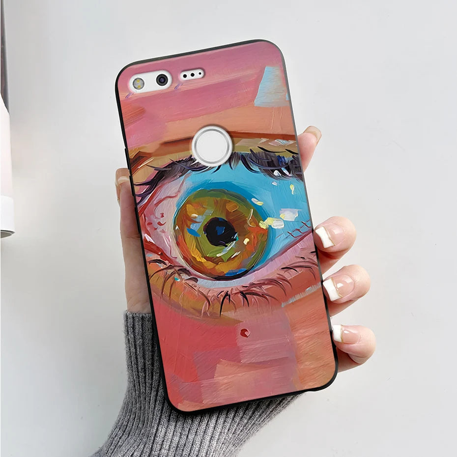 For Google Pixel XL Phone Case Cute Cartoon Soft Silicone Protect Cover Coque For Google Pixel 1 XL Pixel1 1XL Bumper Case Funda