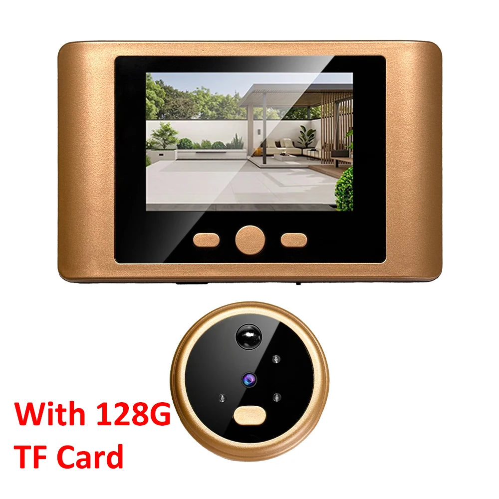 2.8' LCD Screen IR Night Vision PIR Motion Detection Digital Electronic Viewer Bell Door Peephole HD Camera Photo Video Recordin