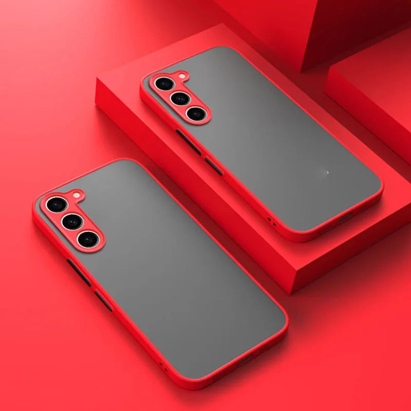 For Samsung Galaxy S26 S25 S24 S23 S22 S21 S20 S10 Fe Plus Ultra S10E Note10 Note20 Plus Ultra Cover Matte Bumper New Armor Case