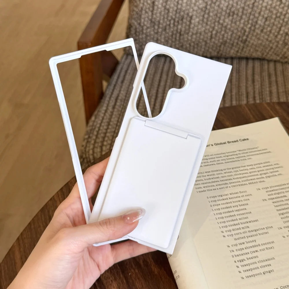 Wallet Holder Transparent Phone Case For Samsung Galaxy Z Fold 8 Ultra Z Fold 8 7 6 5 Frosted Clear Card Slot Hard Cover Z Fold8