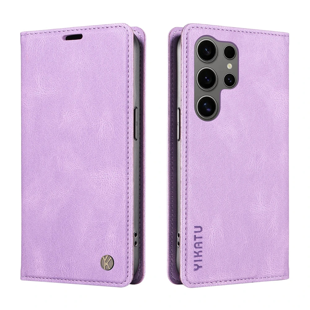 Magnetic Leather Wallet Flip Cover For Samsung Galaxy S25 S24 S23 S22 S21 S20 S10 S9 S8 S7 FE Plus Pro Ultra Edge | Premium Case