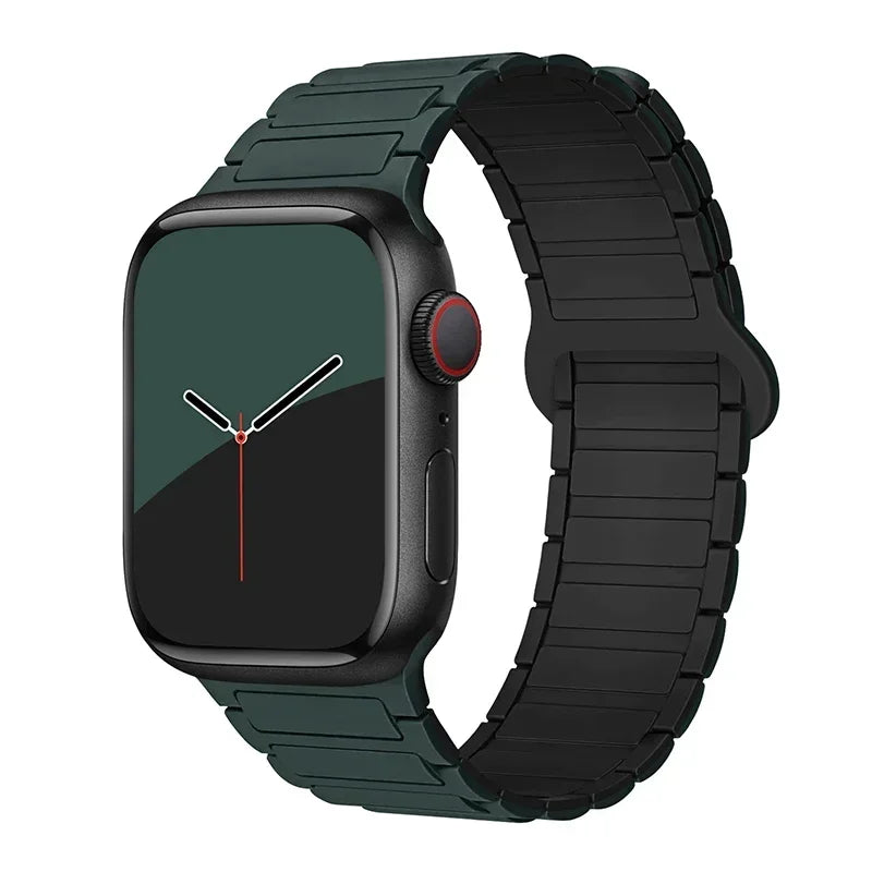 Hot Magnetic Loop For Apple Watch Bands 44 40 49 45 41 38mm Silicone Bracelet iWatch Series 11 10 9 8 7 6 5 4 3 Se Ultra 3/2 Str