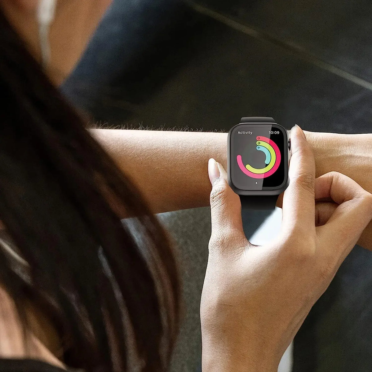 Tempered Glass Screen Protector Case Cover For Apple Watch Series 9 Ultra 8 7 6 5 4 3 2 1 SE 49MM 45MM 41MM 40MM 44MM 42MM 49 MM
