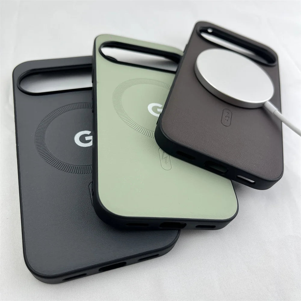 Luxury Matte Plain Skin Phone Case For Google Pixel 8 9 10 Pro XL 10A 9A 8A 8Pro 9proxl For MagSafe Shockproof Protection Cover