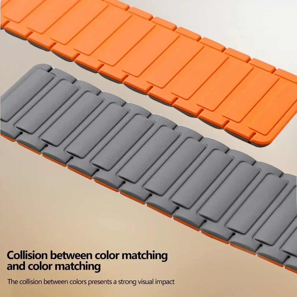 Hot Magnetic Loop For Apple Watch Bands 44 40 49 45 41 38mm Silicone Bracelet iWatch Series 11 10 9 8 7 6 5 4 3 Se Ultra 3/2 Str