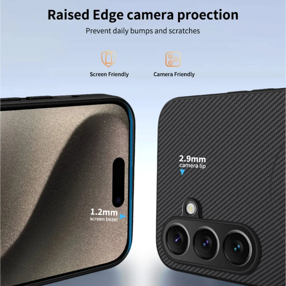 Luxury Carbon Fibre for MagSafe Magnetic Phone Case for Samsung S26 Ultra S25 FE S24 S23 S22 Plus S21 S20 A56 A57 A37 A31 A21S
