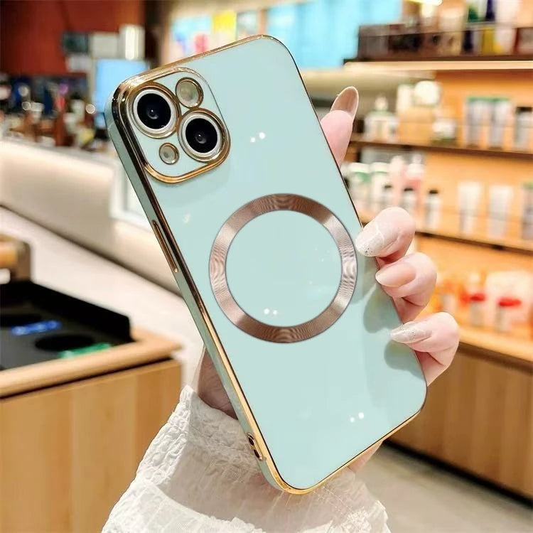 Luxury Plating For Magsafe Magnetic Phone Case For Samsung Galaxy S26 Ultra S25 Edge S24 S23 S22 S21 S20 FE S10 Plus Soft Cover