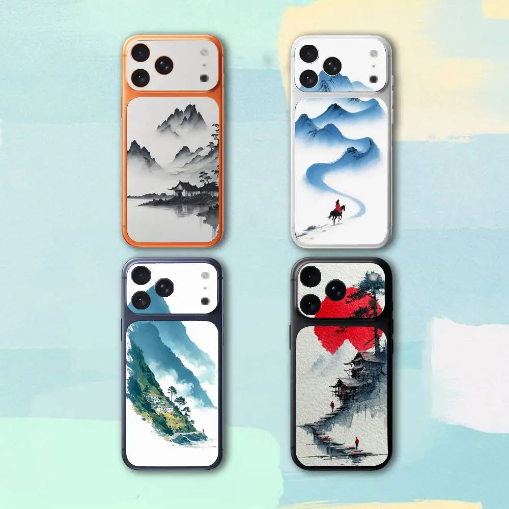 By The Mountainside   For iPhone 17pro,17pro max Carmere and Back Cover Decal Wrap Skin Colorful Rear Protective Sticker Film