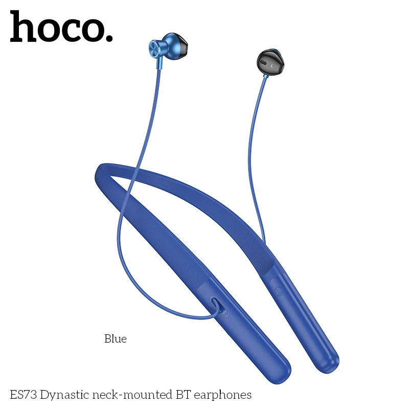 HOCO ES73 Neckband Wireless Bluetooth 5.4 Earphones 14mm Speaker HiFi Stereo Audio Sports Stereo Earbuds Support For Smart Phone