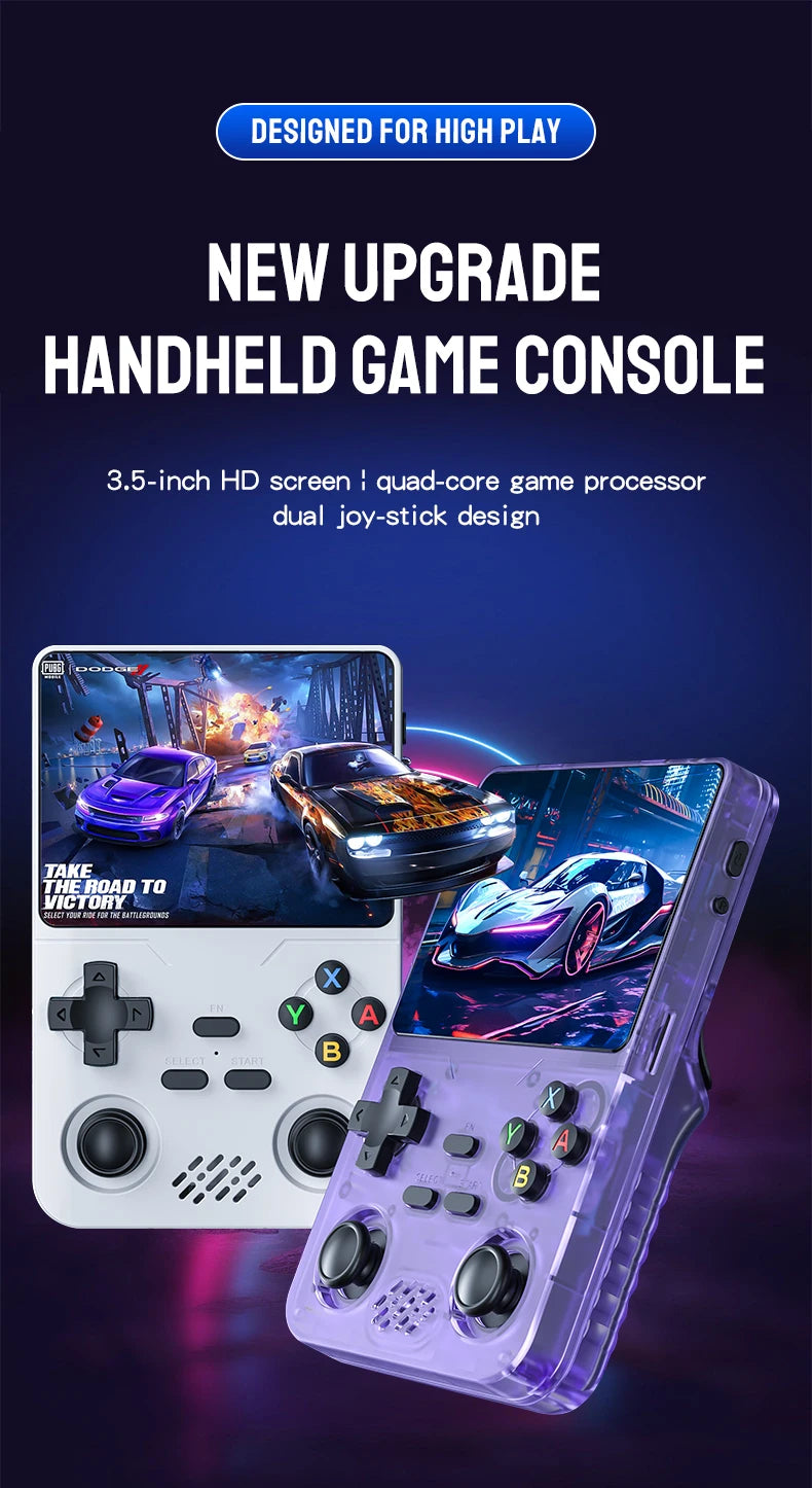 Retro Handheld Game Console RX6S 3 5 Inch IPS Screen 64GB  Portable Gaming Device with Built in Games