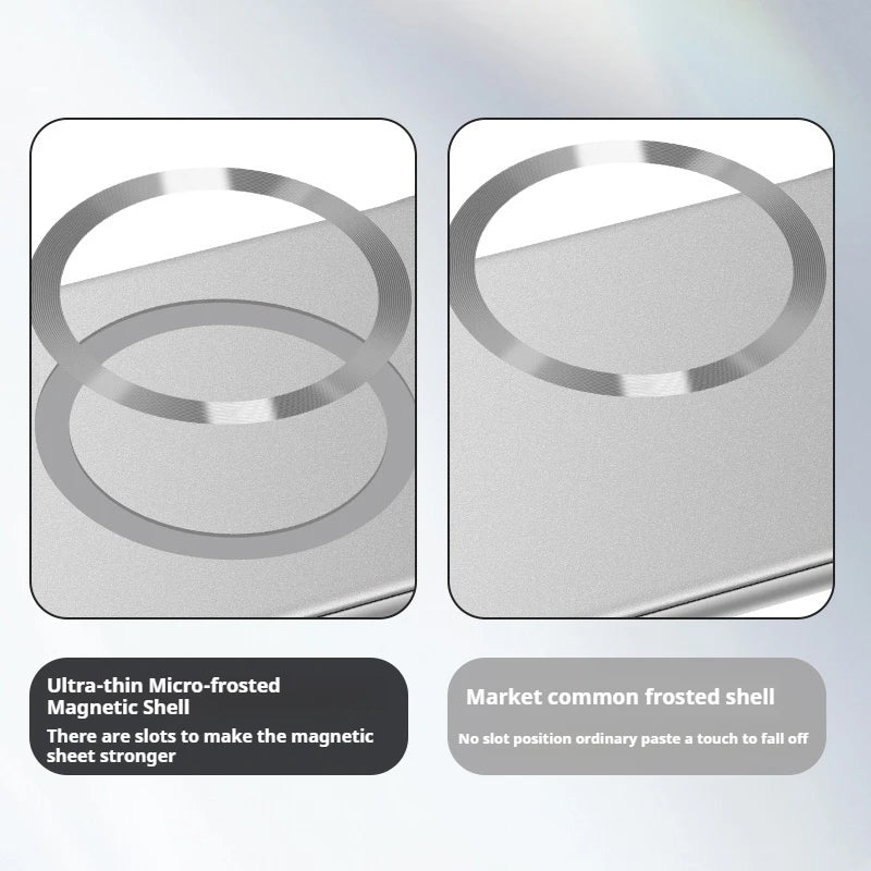 Thin Metallic Paint PC For Magsafe Magnetic Case For Samsung S26 S25 Edge S24 S23 S22 Plus Ultra S24FE A56 A55 Borderless Cover