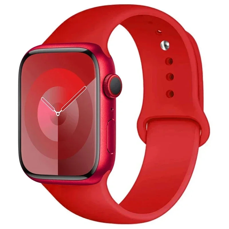 Silicone Sport Strap For Apple Watch Series11 10 9 8 7 6 5 SE Ultra3 Bracelet For Apple Watch 44mm 45mm 49mm 46mm 38/40/41/42 mm