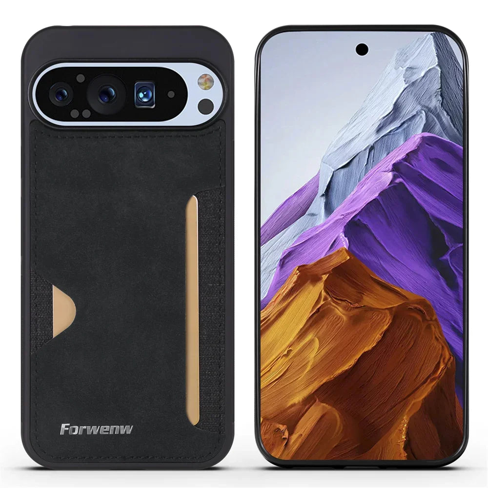 Phone Case for Google Pixel 10 Pro XL Phone Case Retro Leather Card Holder Wallet Cover for Google Pixel 10 Pro 9A 9 Pro XL