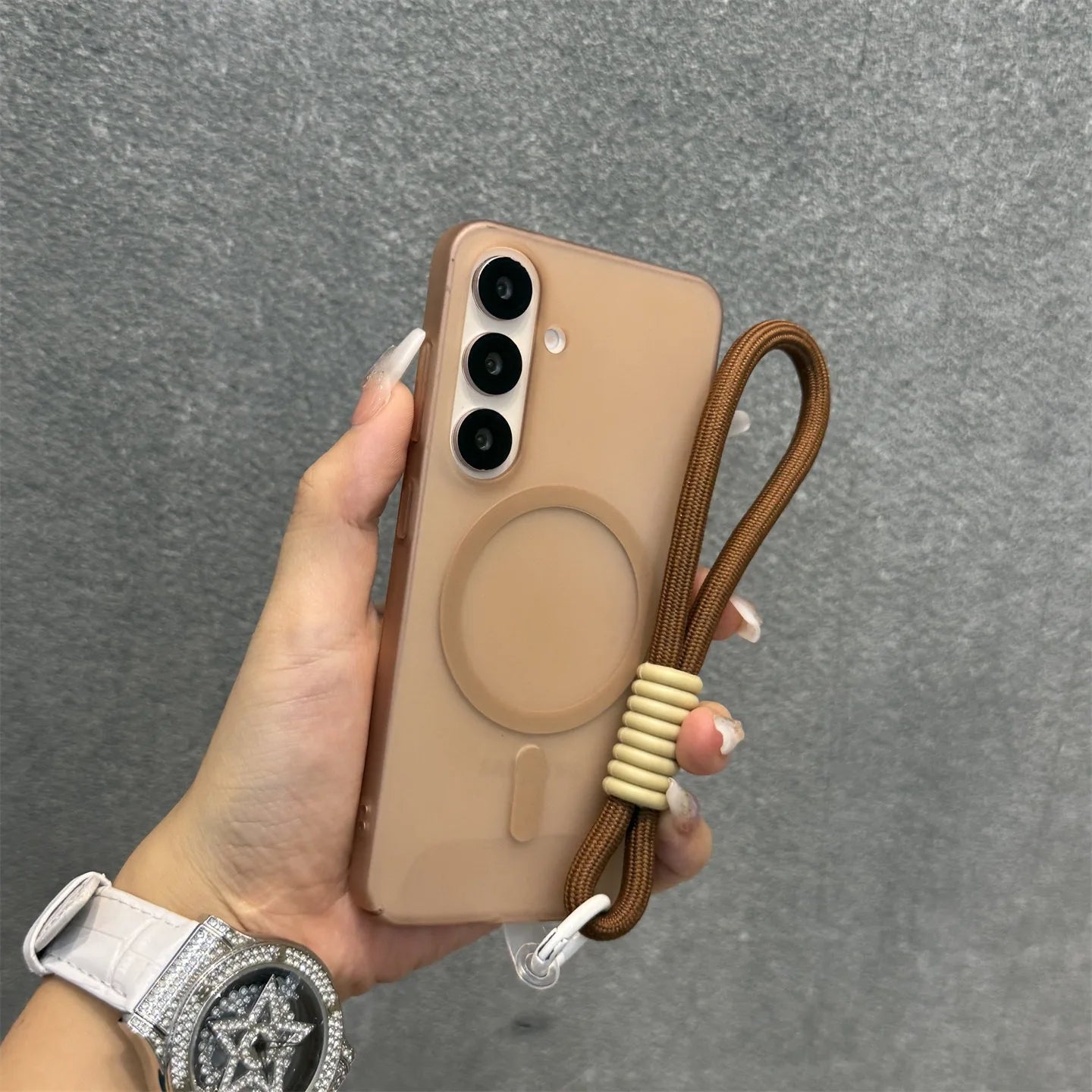 Matte for Magsafe Hard PC Lanyard Case for Samsung Galaxy S26 S25 S24 Ultra S22 S23 Plus S21 FE A56 A55 A16 A35 Magnetic Cover