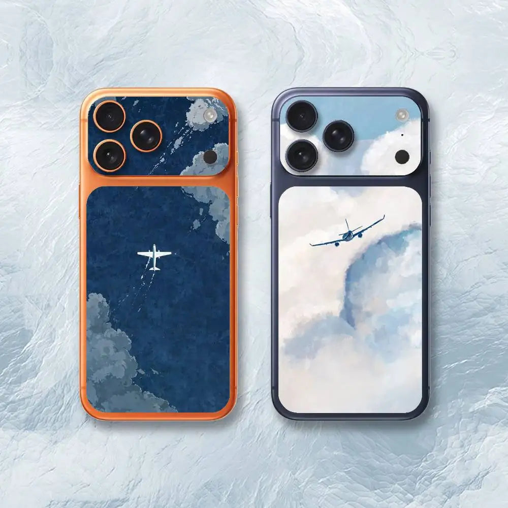 Airplane Pattern Sticker Film Wrap Decal Sticker for iPhone 17 Pro Max