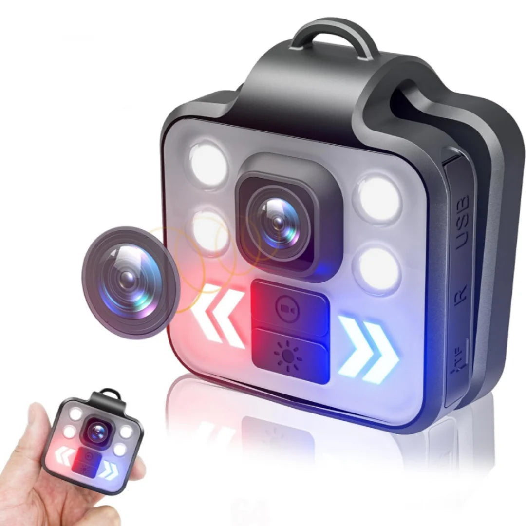 Mini Camera with Audio & Video Recording Recorder - Flashlight Headlamp Waterproof Cam for Home Outdoor Fishing Camping