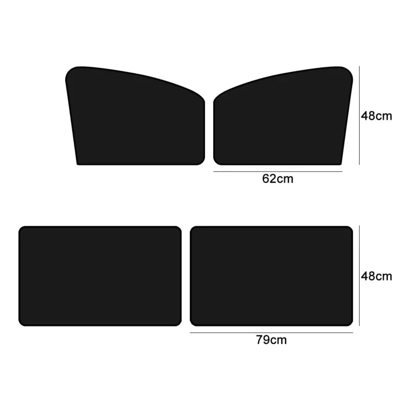 Magnetic Car Sunshade - UV Protection & Heat Blocking, Double-Sided Auto Window Shade with Easy DIY Installation