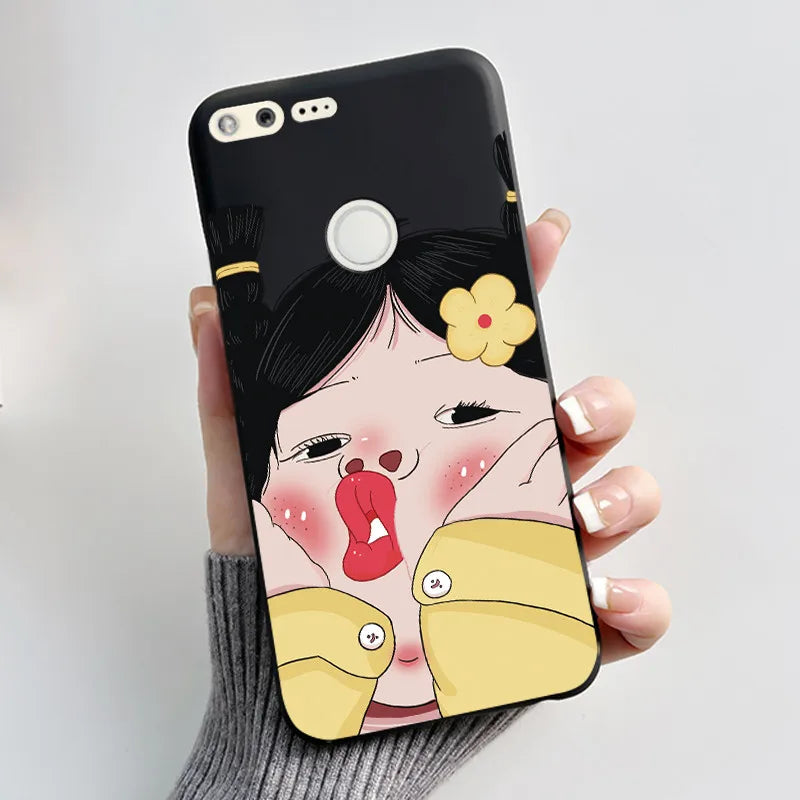 For Google Pixel 1 Case Aesthetic Cute Cat Shockproof Silicone TPU Soft Back Cover for Google Pixel 1 Pixel1 XL Phone Case Coque