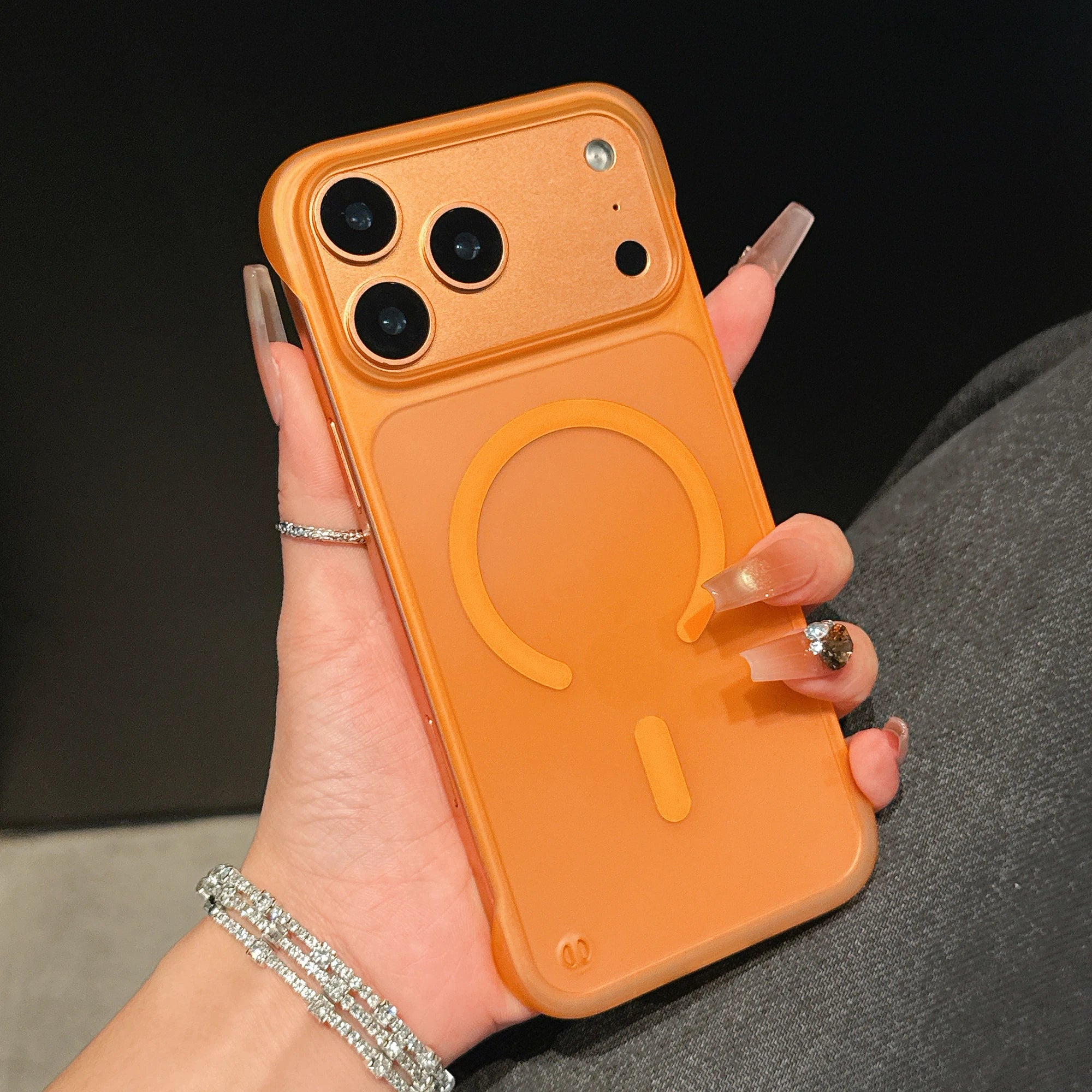 Ultra Thin PC Frameless Phone Case For iPhone 17 Pro Max 14 15 Plus 11 12 13 16 Pro Air For Magsefa Wireless Charger Matte Cover