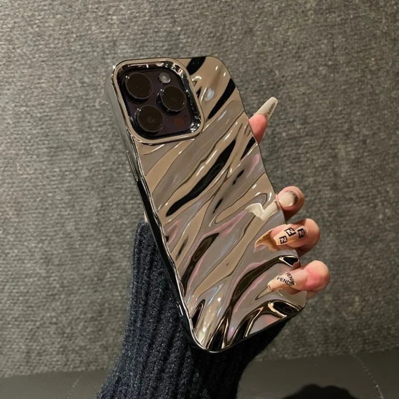 Soft Water Ripple Pattern Phone Case For iPhone 11 12 13 14 15 16 17 Pro Max X Xs Max XR 7 8 Plus SE 2020 Air Bumper Cases Cover