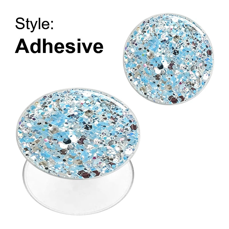 Glitter Phone Grip Socket Foldable Phone Holder Ring Holder With Adhesive for Iphone 17 16 15 14 13 Samsung Grip Tok Bracket