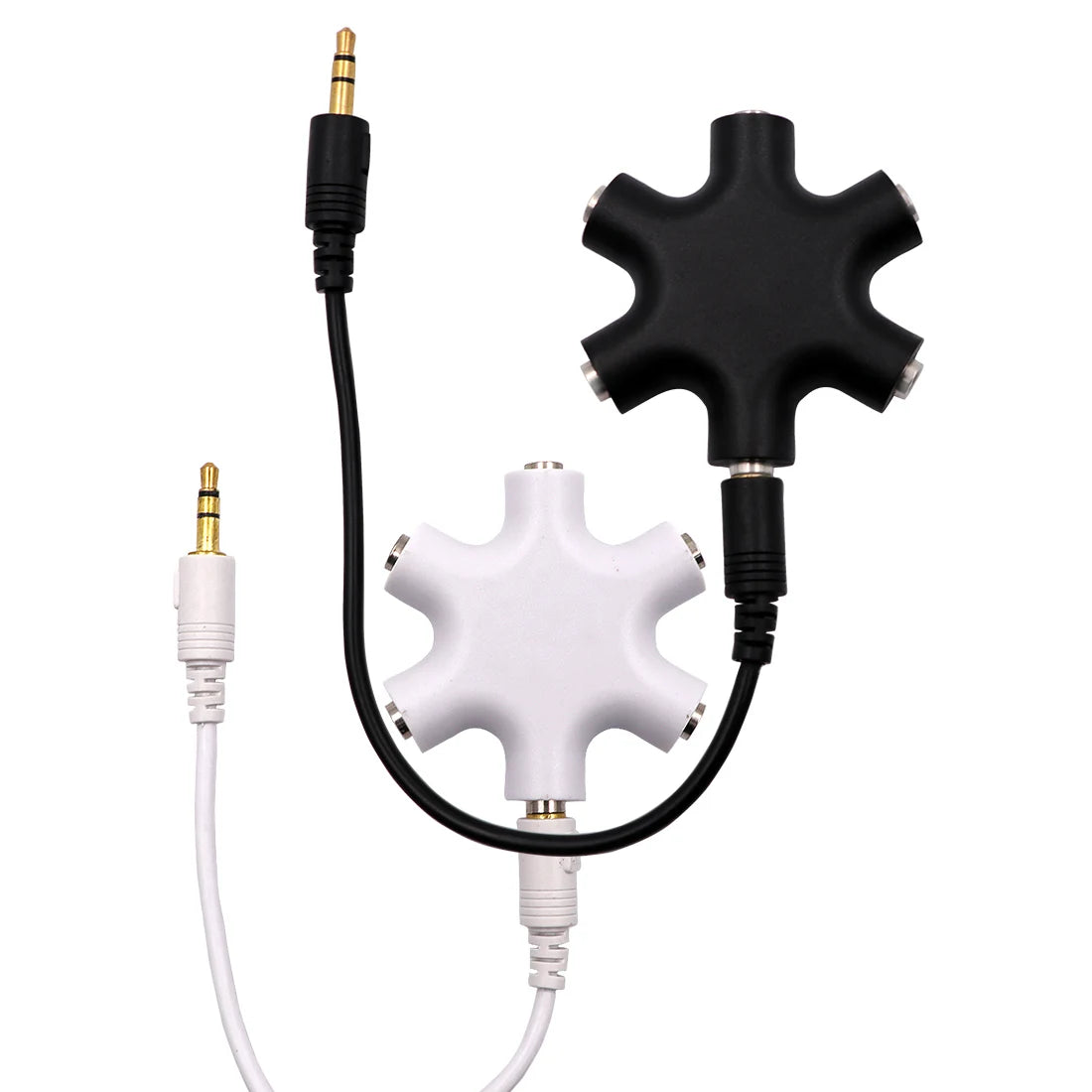 1pc 3.5mm Earphone Audio Splitter 1 Male to 6 Female Cable 6 Way Port Aux Music Sound Output Converter Cables Headset Extension