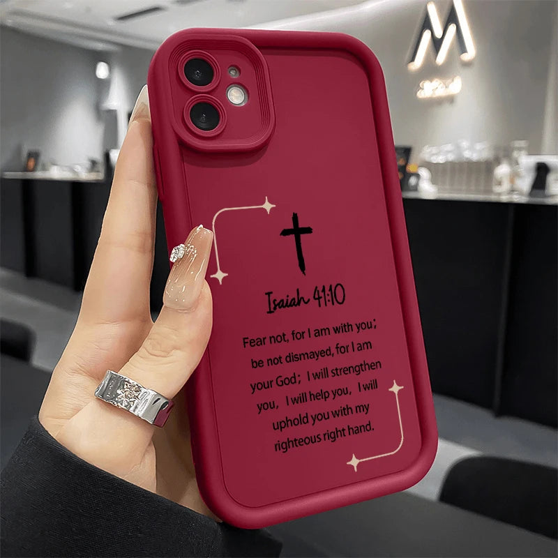 Christian Bible Book Pattern Silicone Phone Case For Samsung Galaxy S25 Ultra S24 FE S23 Plus S22 S21 S20 A15 A55 A54 A35 Cover