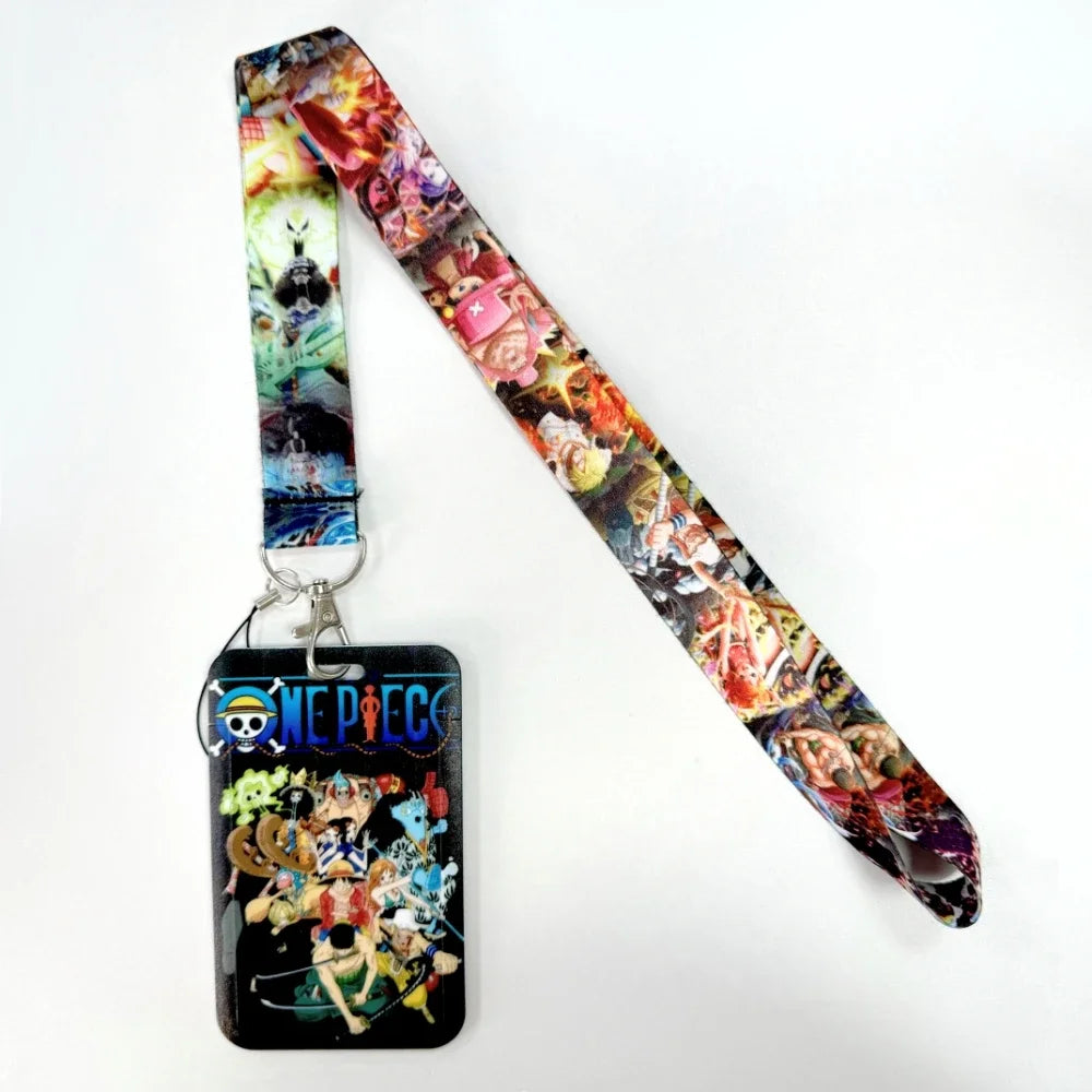 Lanyards Keychain Animated Cartoon Badge Holder ID Credit Card Pass Hang Rope Lanyard For Keys Anime Accessories Gifts