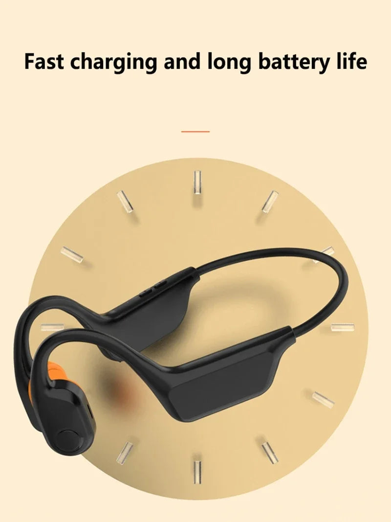 NEW Open-Ear Bone Conduction Bluetooth Headphones with Extra-Long Battery Life Perfect for Running, Cycling Swimming Sports