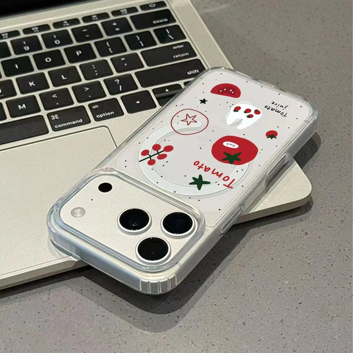 Tomato For Magsafe Phone Case For Samsung Galaxy A56 A16 A17 A55 A36 A53 A35 A06 A07 A26 A34 S26 Ultra S25EDGE S24 FE S23 Capa