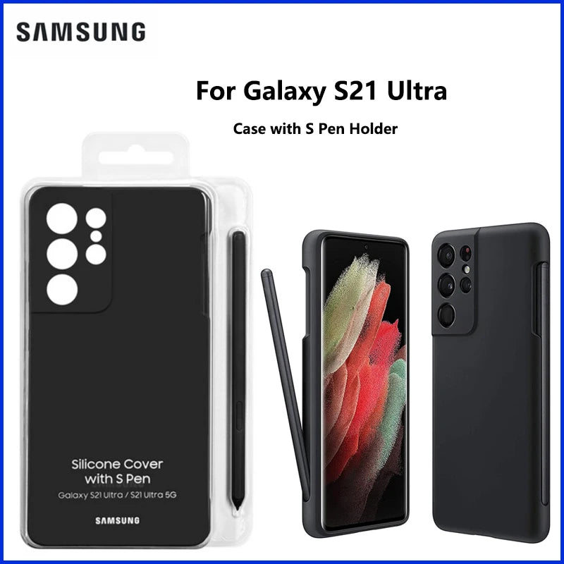 Original Samsung Galaxy S21 Ultra Silicone Cover with S Pen Spen Case s21 ultra Liquid Silicone Cover with Stylus Slot EF-PG99P