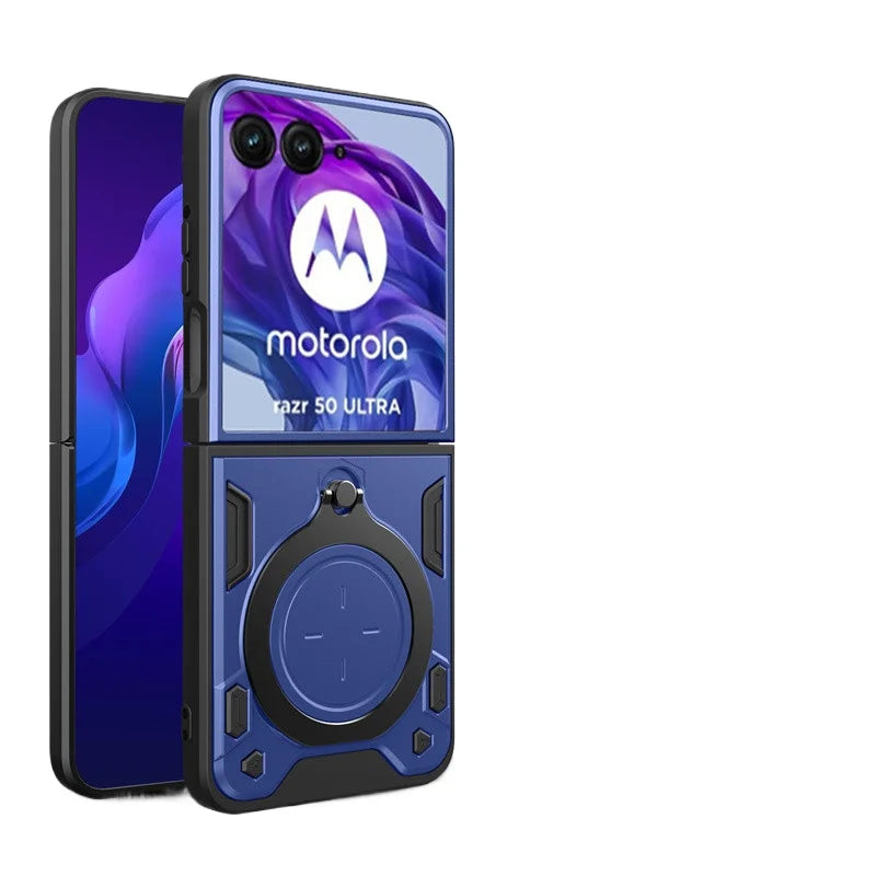 Heavy Duty Protective Magnetic Cover For Motorola Moto Razr 70 60 50 40 Ultra Razr+ 2026 2025 2024 Case With Ring Holder Stand