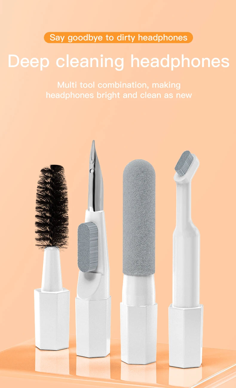 Multi-function Phone Tablet Keyboard Cleaning Kit for iPhone and AirPod headphone Brush Keyremover screen cleaner