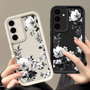 Flowers Print Pattern Phone Case For Samsung Galaxy S25 S24 S23 S22 S21 S20 FE Plus Ultra A15 A35 A54 A55 Soft Silicone Cover