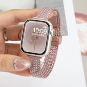 Magnetic Folding Loop Band for Apple Watch Band 44mm 49mm 40mm 45mm 42mm 46for Iwatch Series 11 9 8 7 6 SE 10 Ultra 3 2 Band