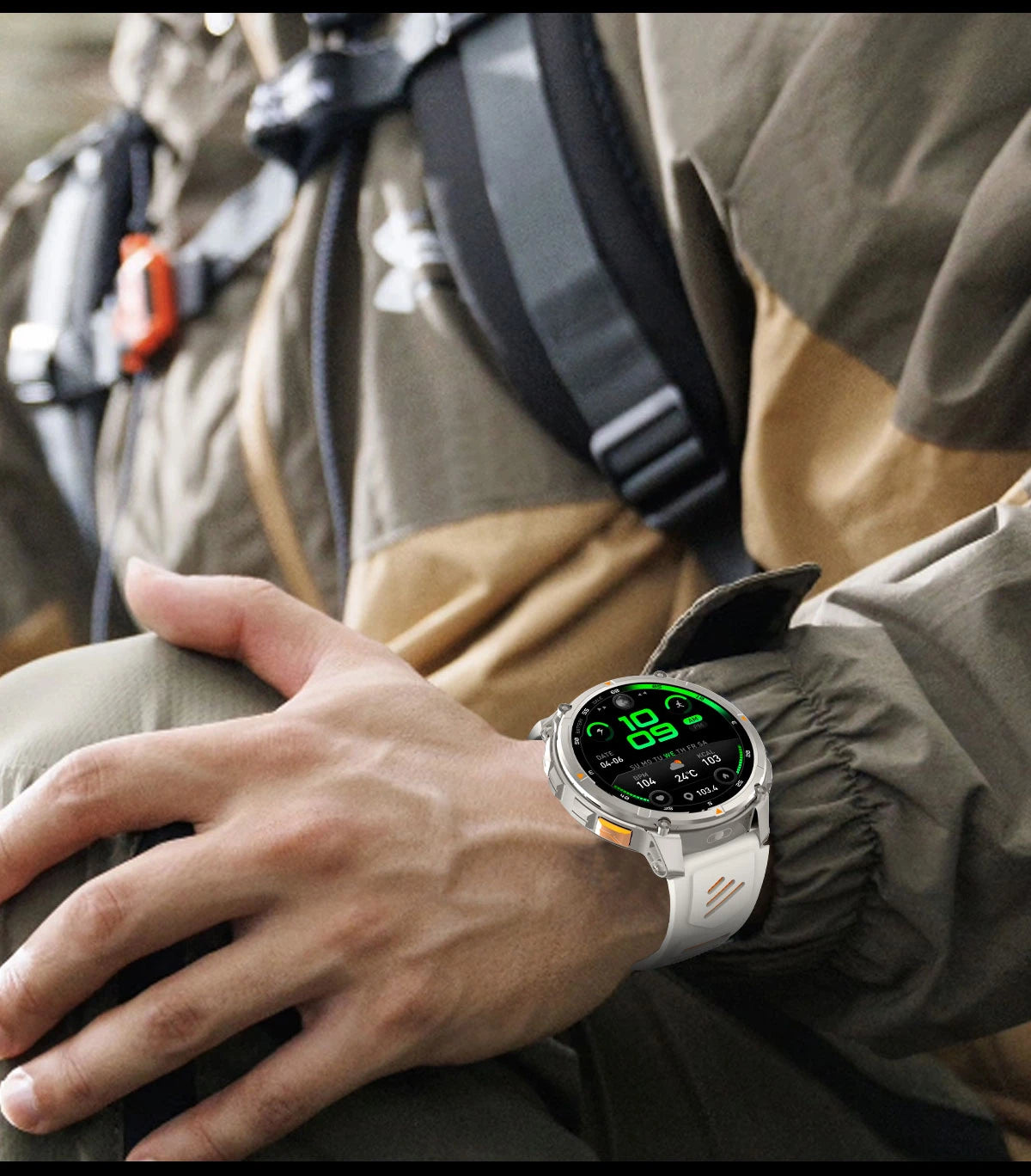 2026 New 1100mah AMOLED Smart Watch Men 170+Sport Fitness LED Flashlight IP69 Waterproof Bluetooth call GPS track Smartwatch iOS