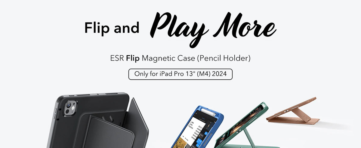ESR for iPad Pro 13 Inch Case (M5/M4) 2025/2024 Ultra-Stable Magnetic Vertical Stand Cover